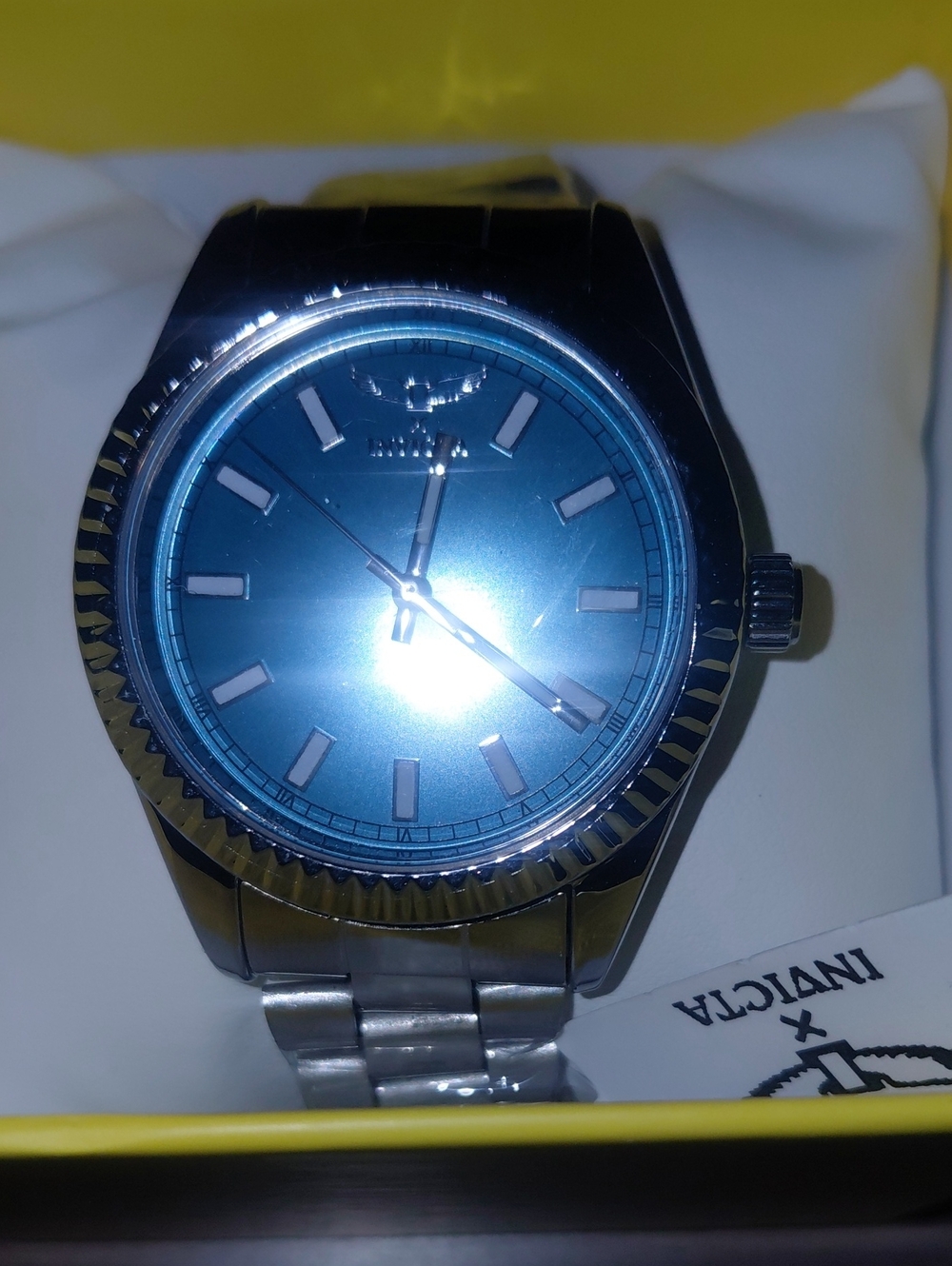 Invicta Men’s Silver With Tiffany Blue Dial! Quartz Brand New In Box!